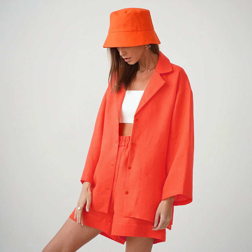 Casual Cotton Summer Women Out Suits