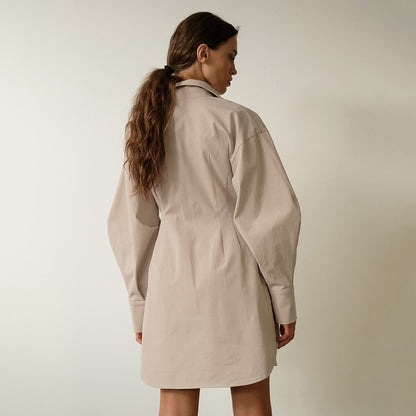 Vintage Long Sleeves Short Shirts Dresses