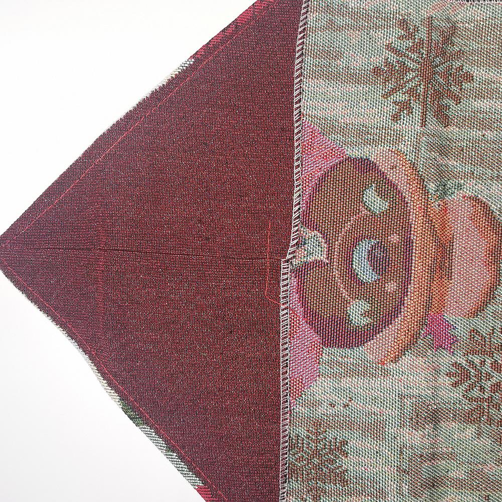 Christmas Snowman Linen Embroidery Table Runner