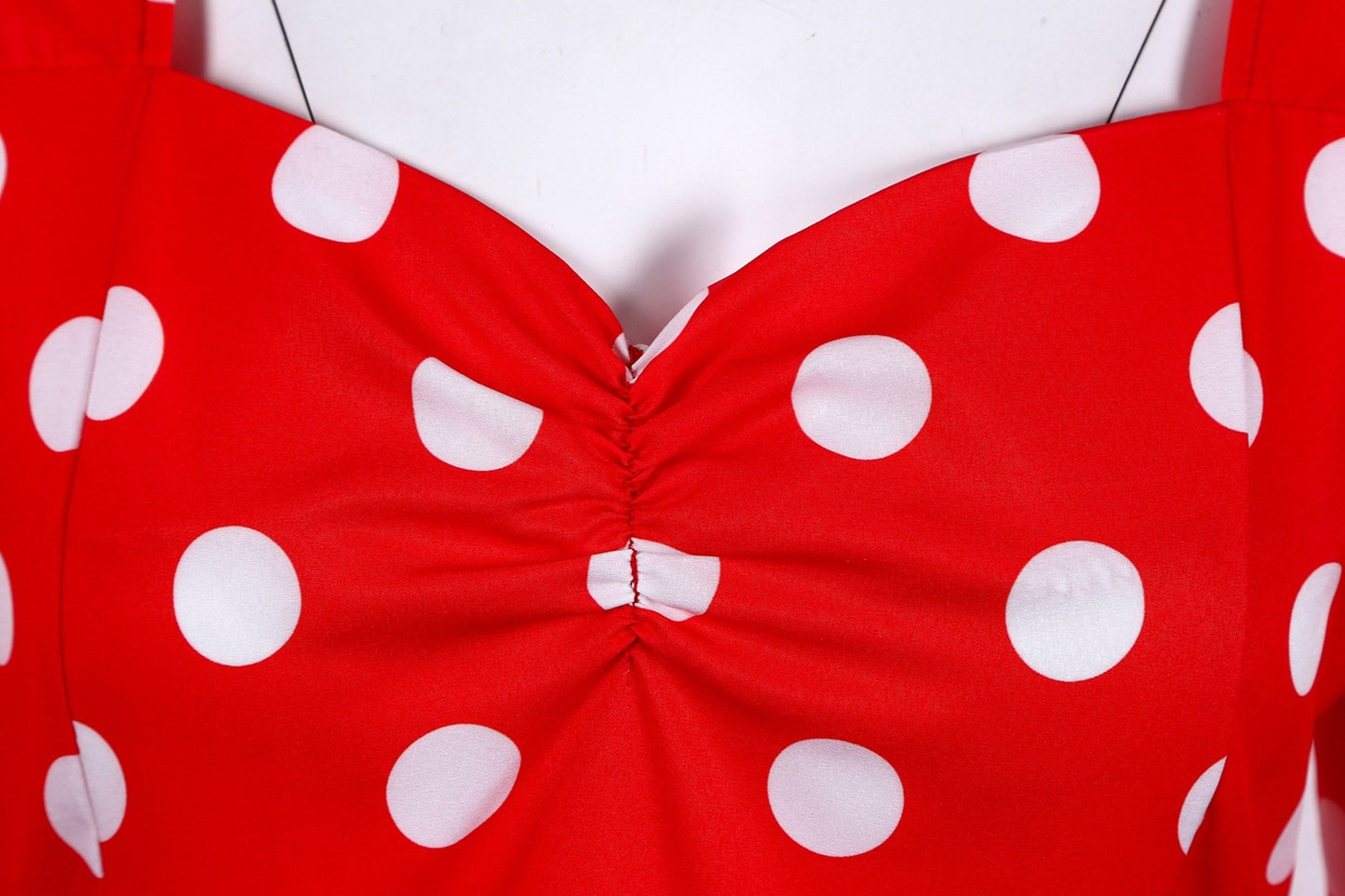 Retro Dot Print Short Sleeves Short Dresses-STYLEGOING