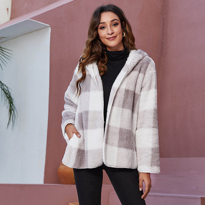 Casual Velvet Hoodies Coats for Women