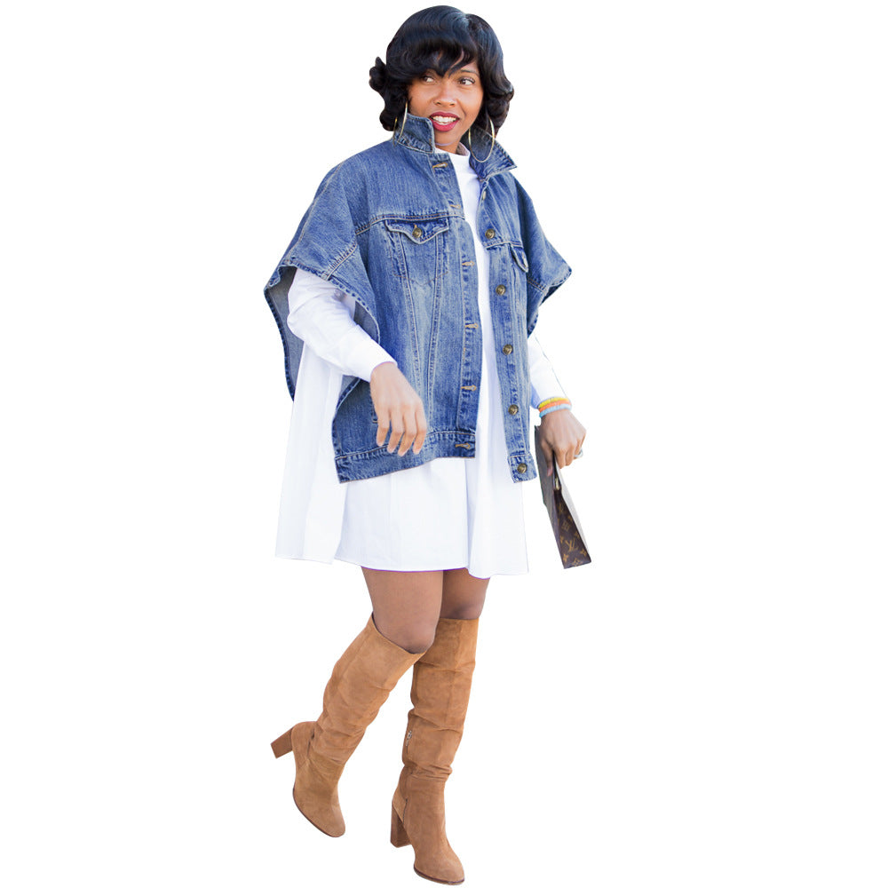 Casual Women Irregular Denim Vest