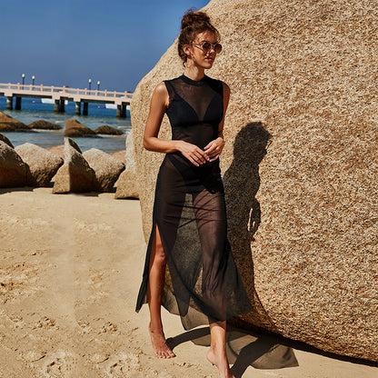 Sexy Sleeveless See Through Bikini Cover Ups