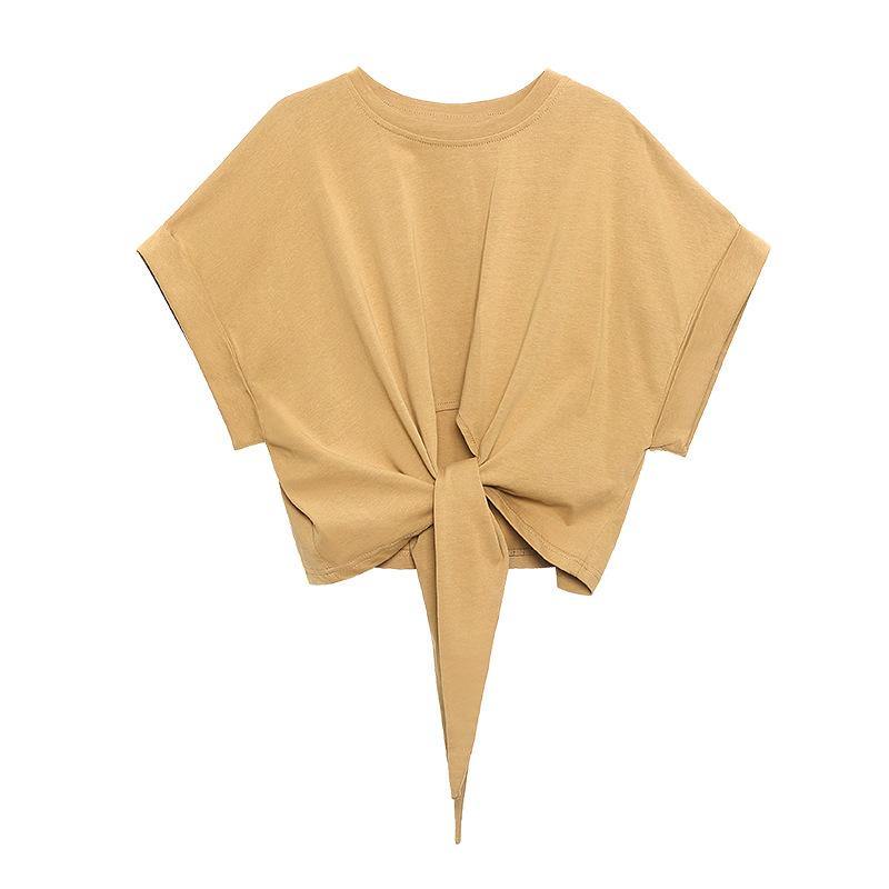 Women Summer Short Sleeves Loose Short T Shirts-STYLEGOING