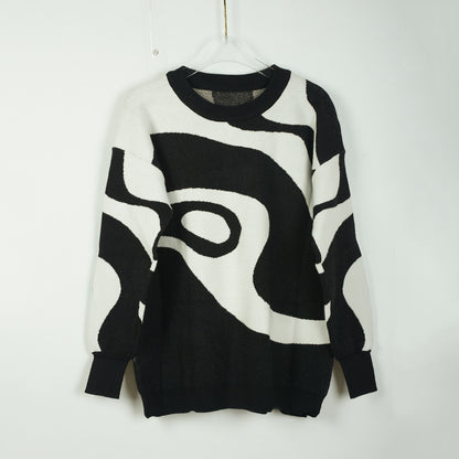 Women Round Neck Knitting Pullover Sweaters