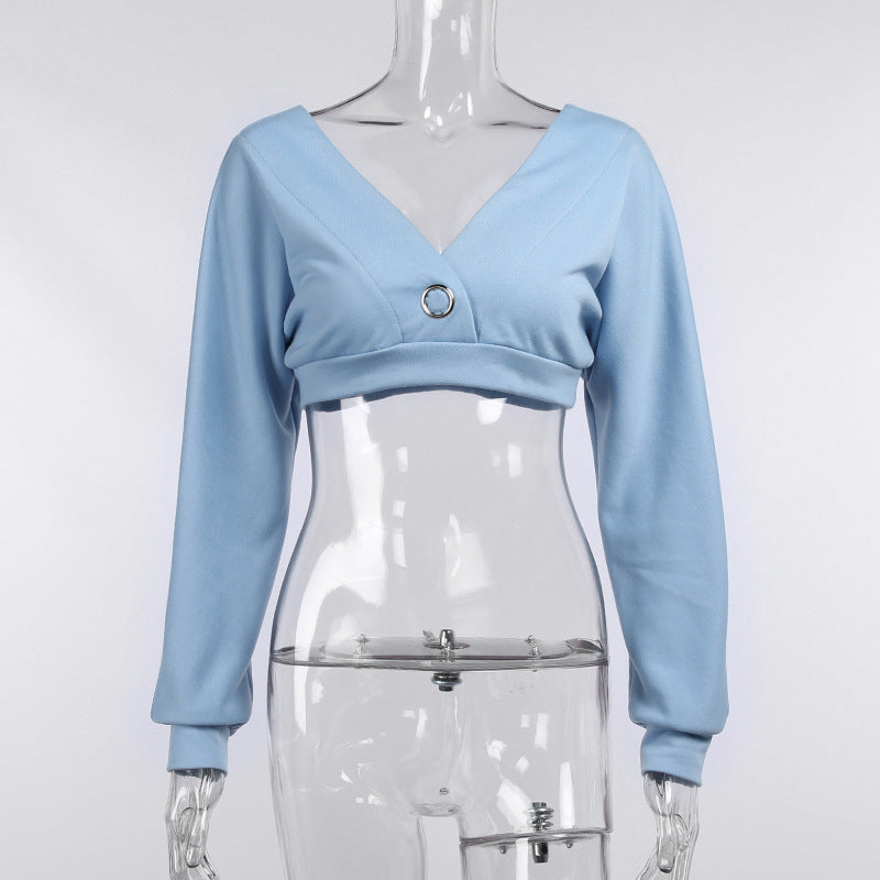 Sexy Fall Long Sleeves Sports Tops and Shorts