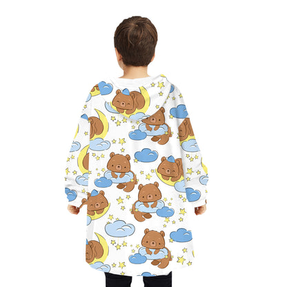 Soft Bee Print Lazy Wearable Watching TV Blanket