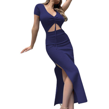 Sexy Drawstring Split Front Dresses