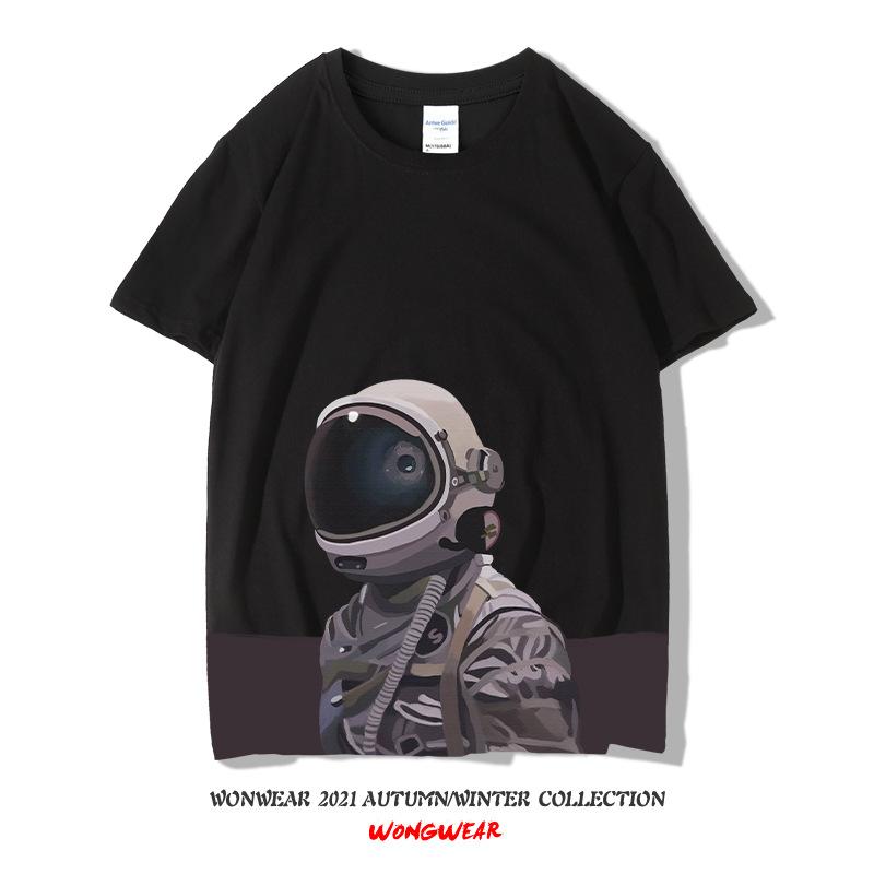 Summer Men Astronaut Short Sleeves T Shirts