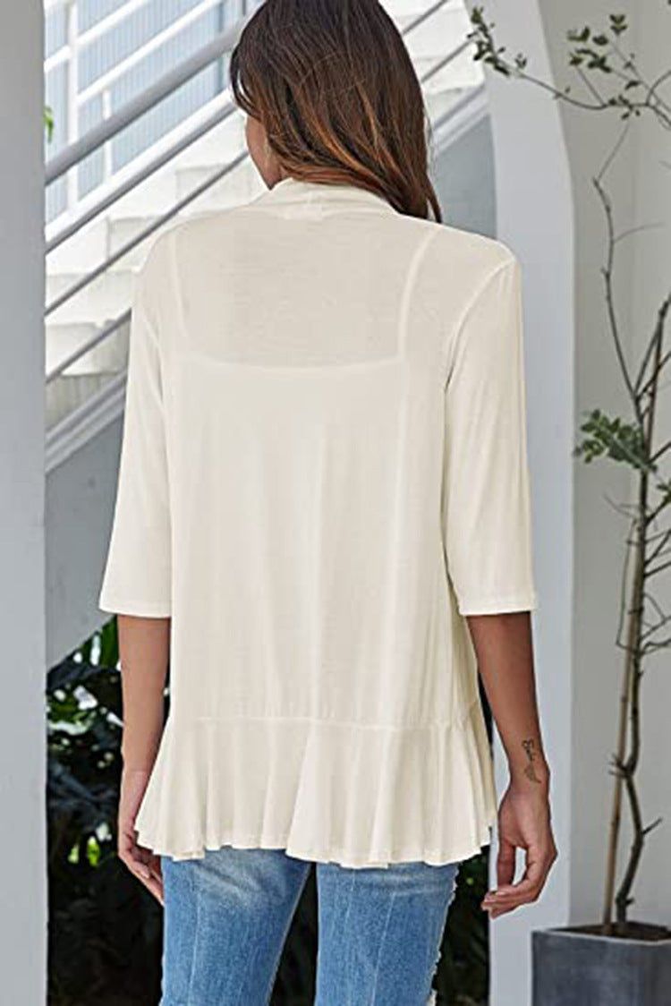 Casual 3/4 Sleeves Cardigan Tops for Women