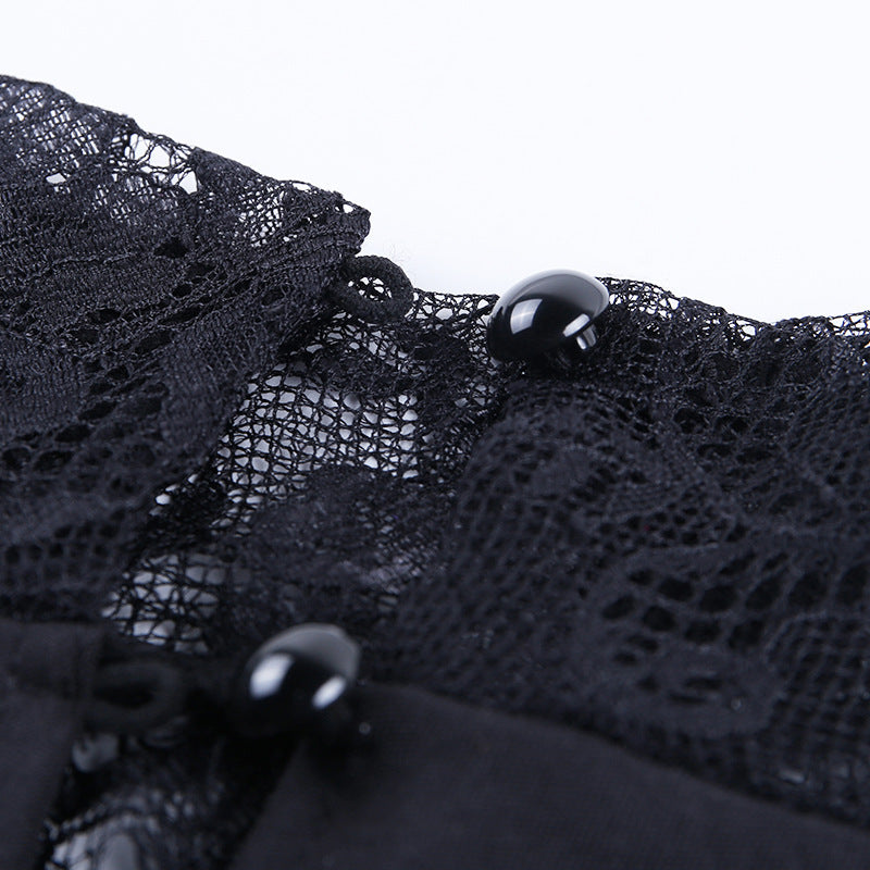 Black Sexy Lace Hot Mini Dresses