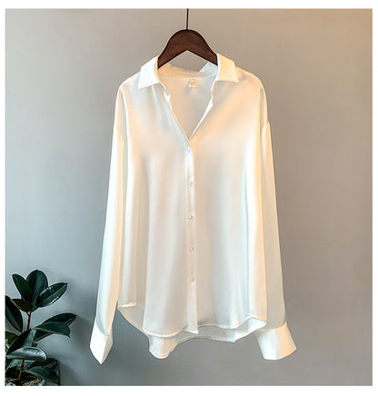 Fashion Satin Designed Long Sleeves Shirts
