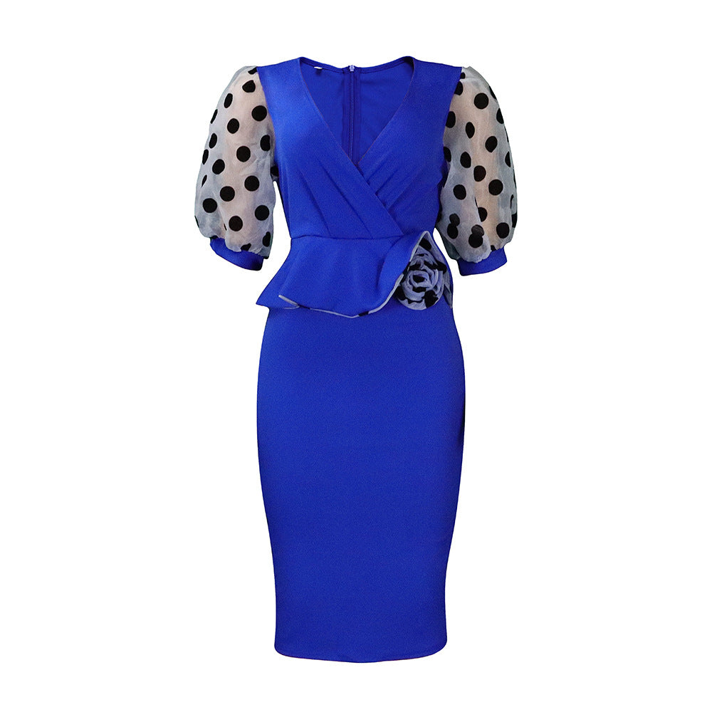 Elegant Puff Sleeves Women Dresses