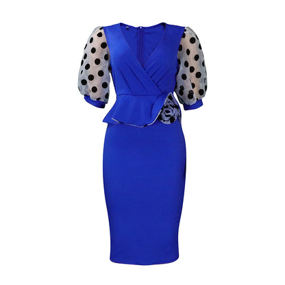 Elegant Puff Sleeves Women Dresses