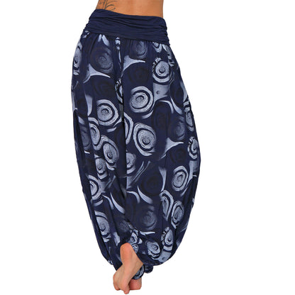Casual Floral Print Women Harem Pants