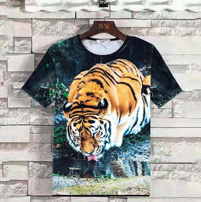 Summer 3D Animal Print Men T Shirts-STYLEGOING