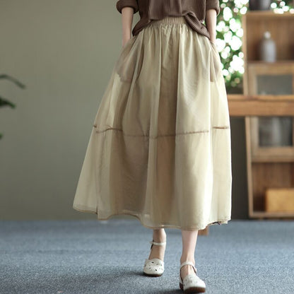 Summer Organza Elegant Women Skirts