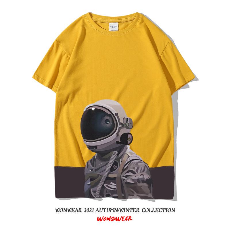 Summer Men Astronaut Short Sleeves T Shirts