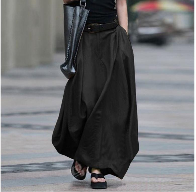 New Elastic Waist Women Plus Size Skirts-STYLEGOING