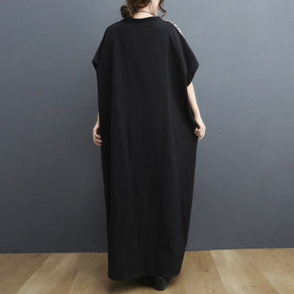 Vintage Pocket Design Plus Sizes Long Cozy Dresses