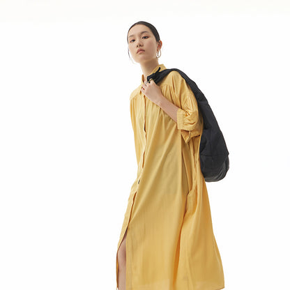 Casual Summer Puff Sleeves Women Shirt Dresses