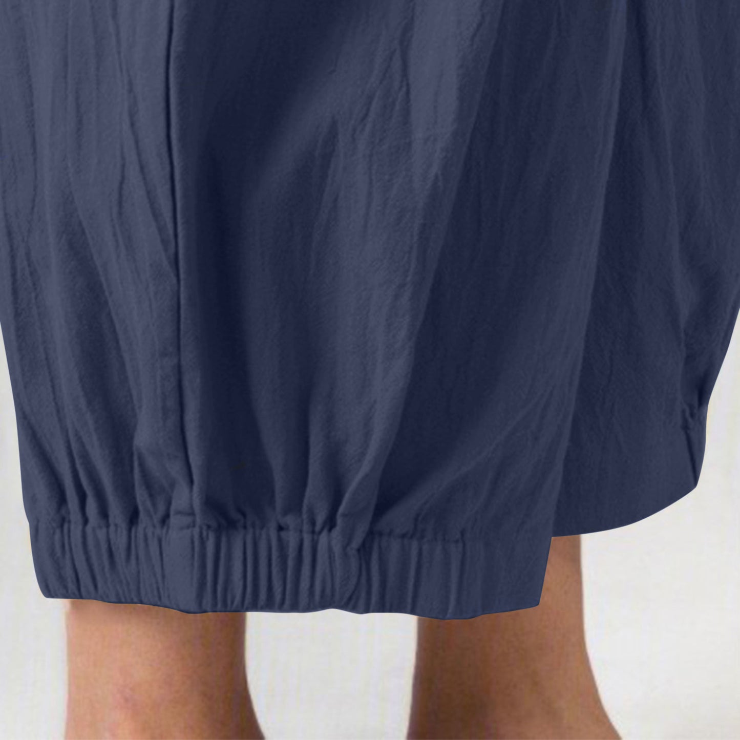 Loose High Waist Cropped Wide Legs Pants