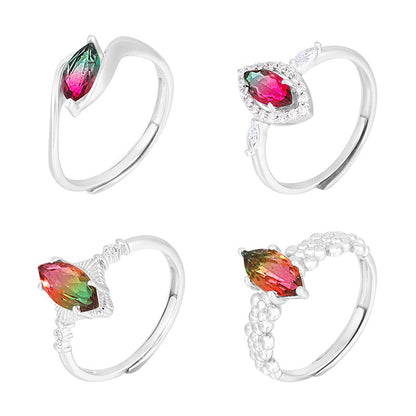 Fashion Colorful Sterling Silver Rings for Women