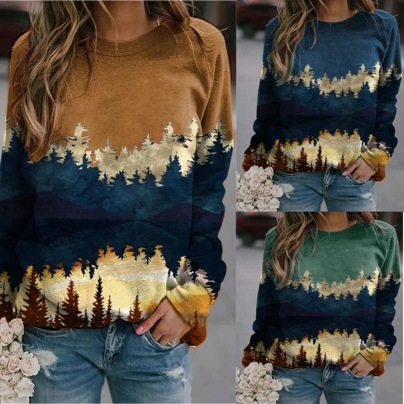 Women Long Sleeves Print Hoodies Sweaters-STYLEGOING