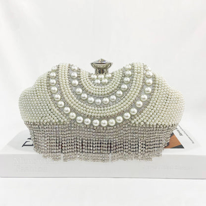 Women Tassels Design Jewelry Wedding Clutch Bags