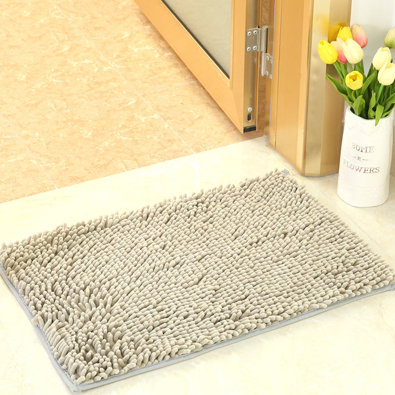 Shaggy Chenille Door Mat Non Slip Bath Mat Easy Care Microfibre Bobble Bath Mat