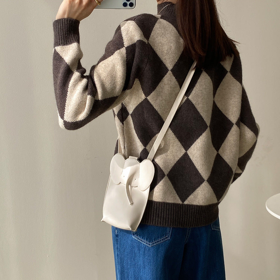Vintage High Neck Pullover Sweaters for Women