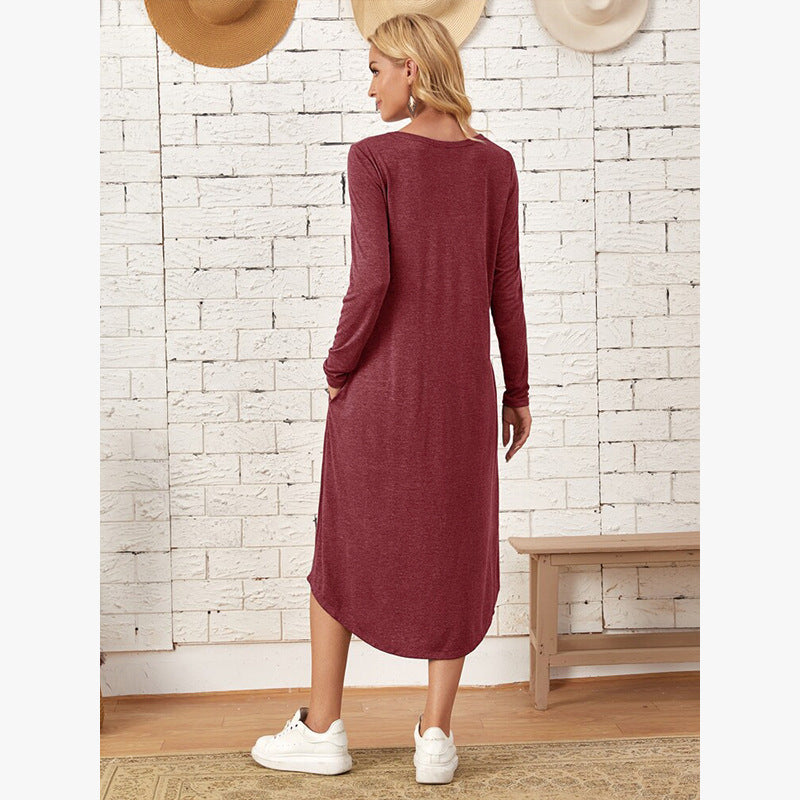 Casual Long Sleeves Midi Dresses for Women