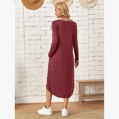 Casual Long Sleeves Midi Dresses for Women