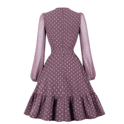 Elegant Tulle Ruffled Long Sleeves Dresses