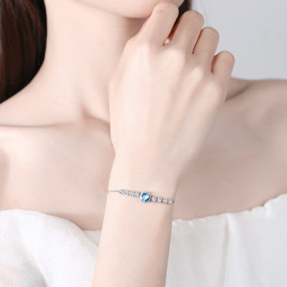 Romantic Luxury Crystal Sliver Bracelet for Women