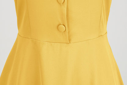 Vintage Short Sleeves A Line Dresses