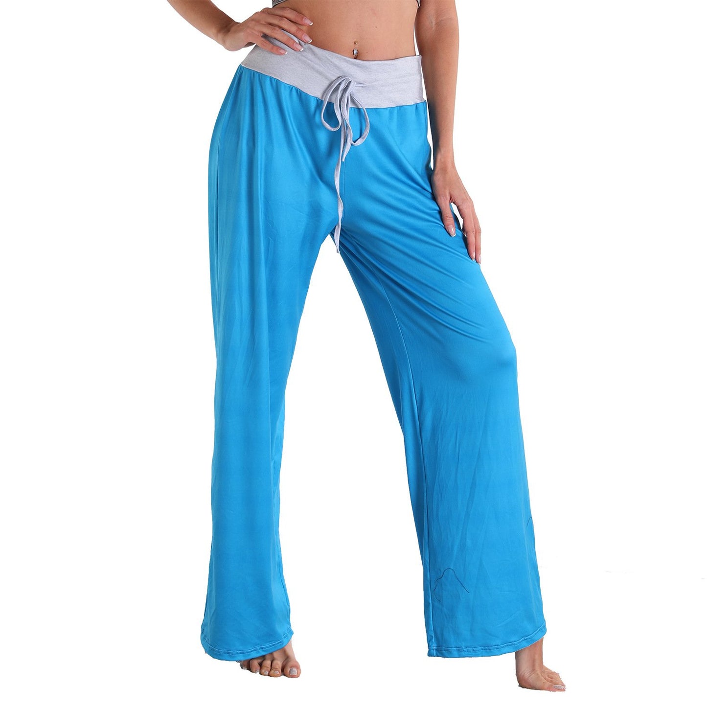 Casual Bandage Solid Loose Homewear Pajamas Pants