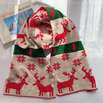 Lovely Warm Knitting Girl's Scarf for Christmas