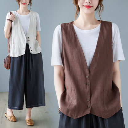 Summer Sleeveless Casual Women Vests