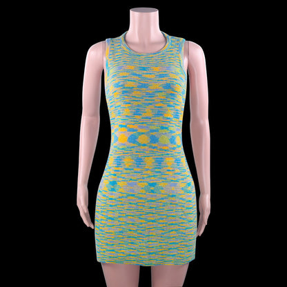 Sexy Sleeves Colorful Kntting Mini Dresses-Green-S-Free Shipping at meselling99