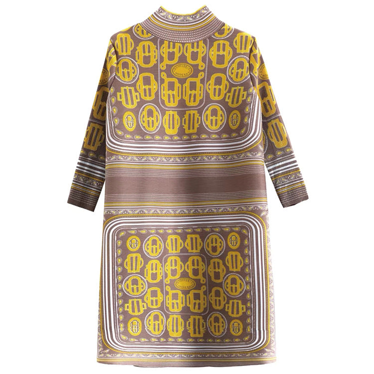 Ethnic High Neck Midi Length Dresses