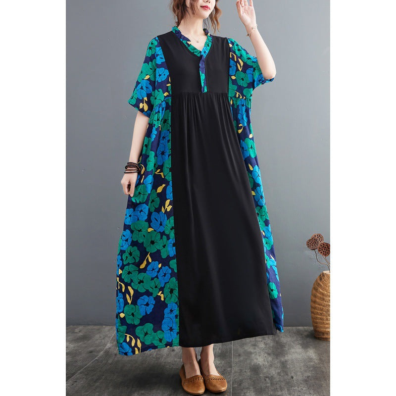 Vintage Short Sleeves Summer Long Cozy Dresses