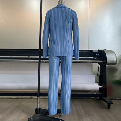 Casual Summer Long Sleeves Shirts and Pants Sleepwear