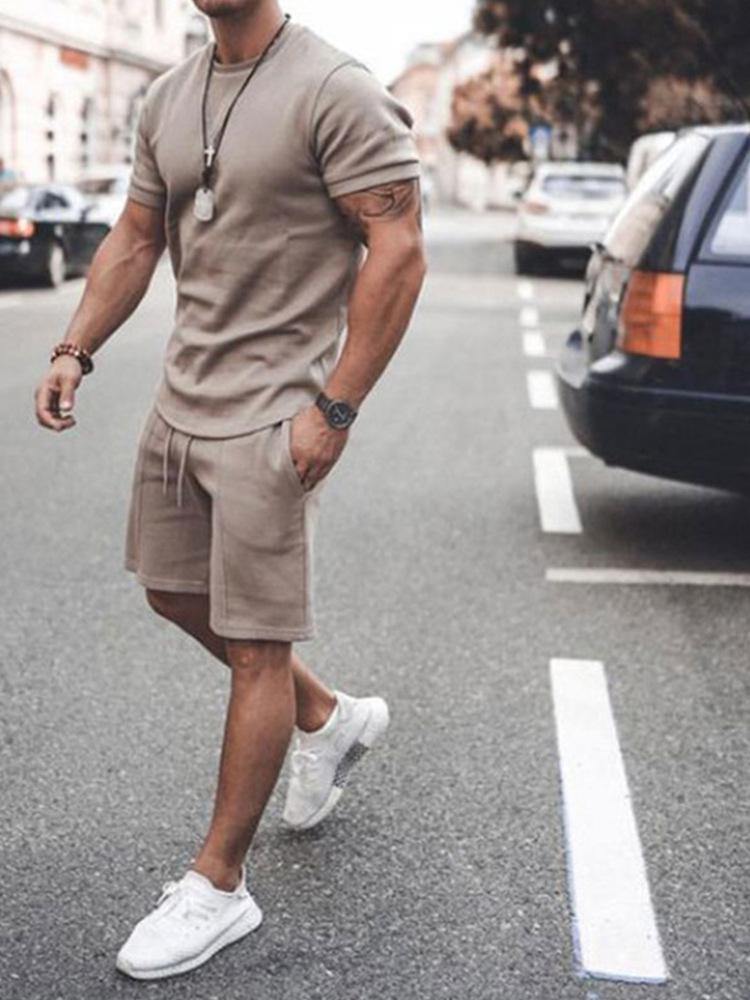Men's Short Sleeves T-shirts&Pants Suits-STYLEGOING