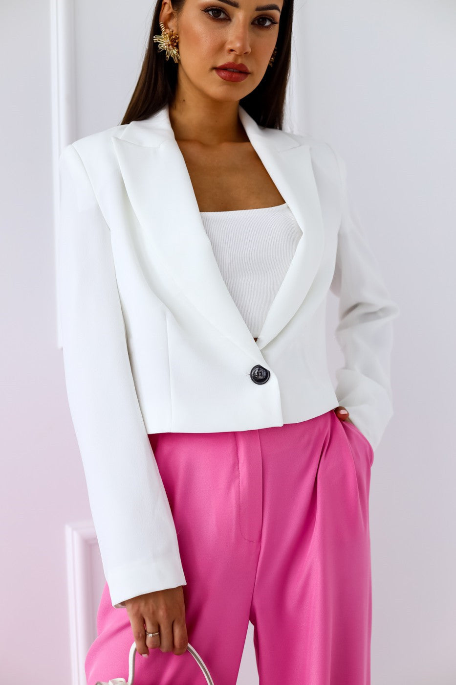 Women Long Sleeves Short Blazers