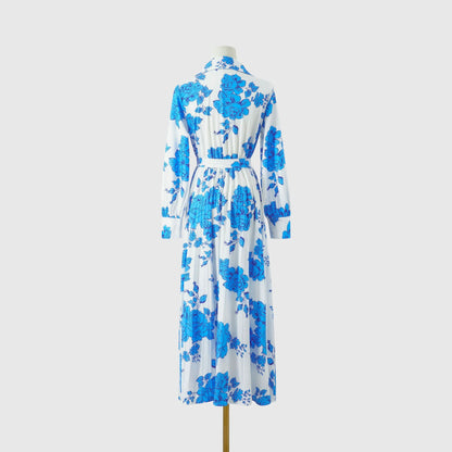 Elegant Floral Print Long Sleeves Fall Dresses