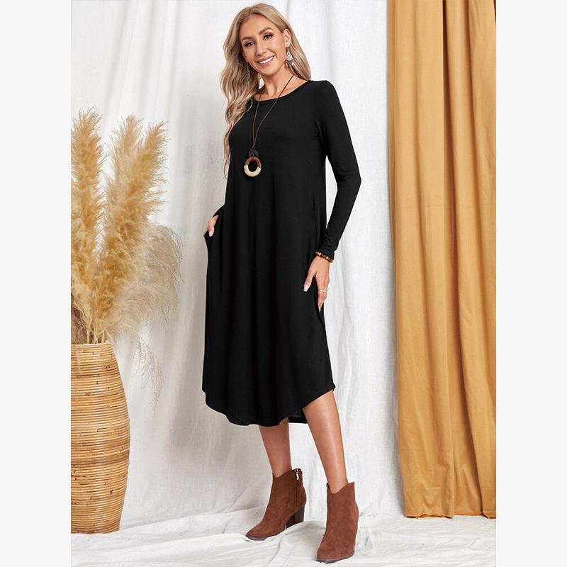 Casual Long Sleeves Midi Dresses for Women