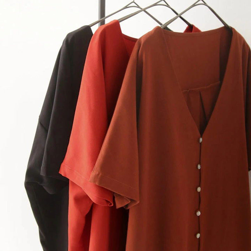 Casual Summer V Neck Long Cozy Dresses