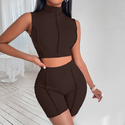 Sexy Two Pieces Short Sport Suits