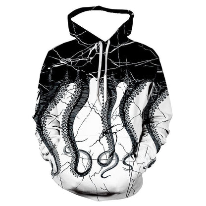 Casual Round Neck 3D Print Hoodies for Lovers-STYLEGOING